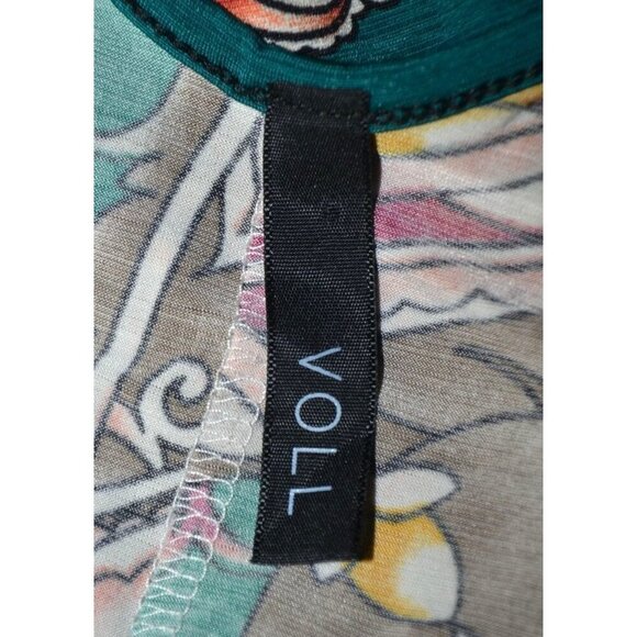 VOLL Boutique Teal Paisleys Sleeveless Flowy Blouse Top Plus Size 3X Pockets - Picture 9 of 11